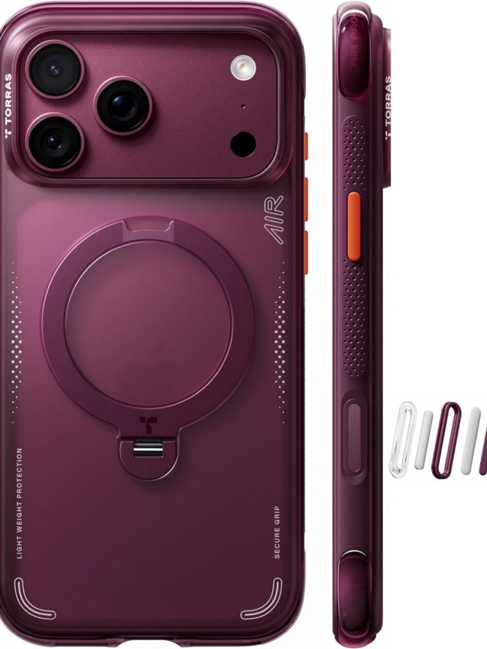 360 Magnetic Stand Case for iPhone 18 Pro Max - Cosmic Purple, Stylish & Durable